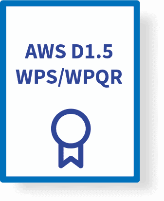 AWS D1.5 WPS and WPQR certification
