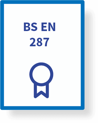 BS EN 287 certification